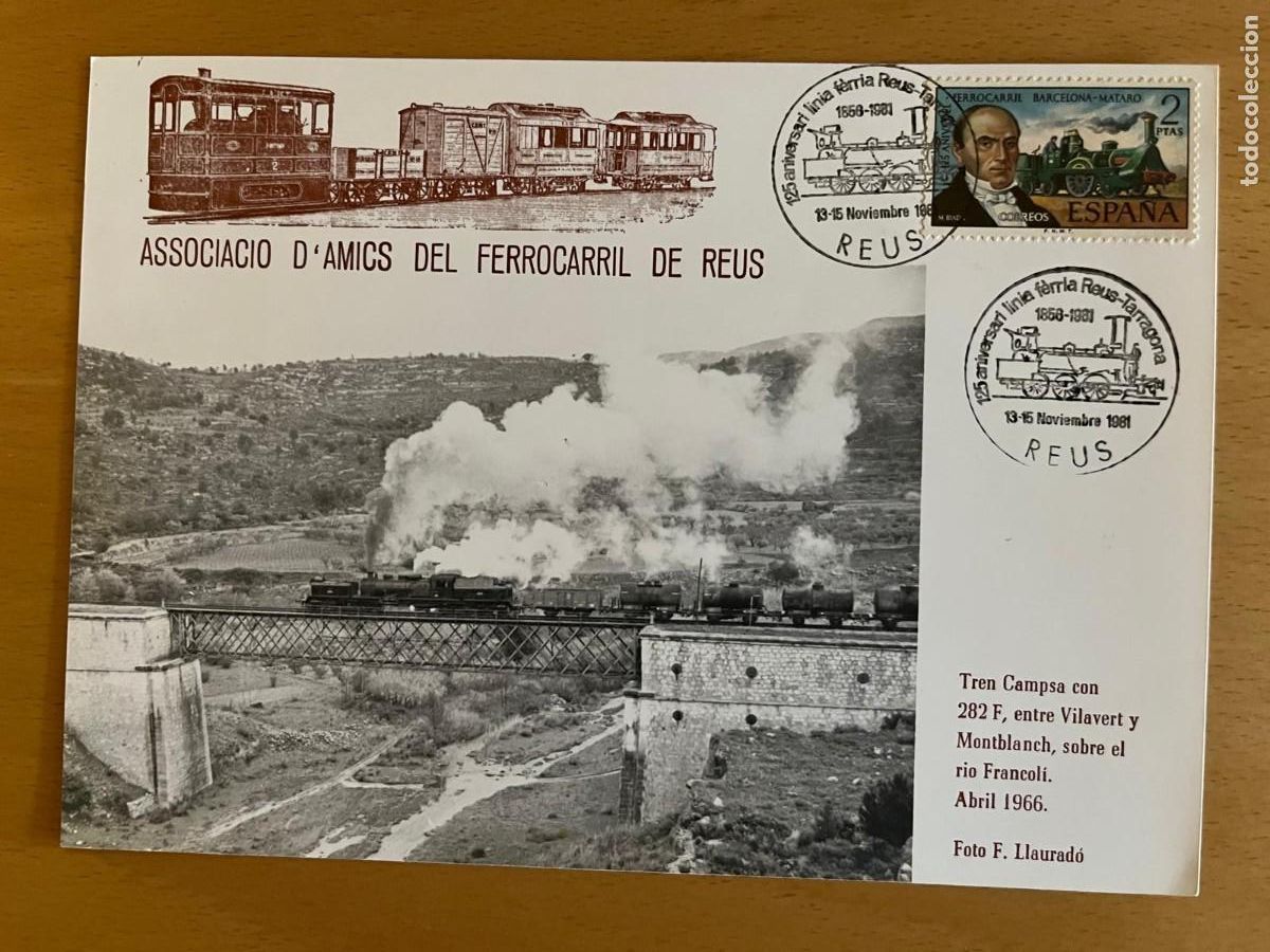 Postales: Postal de la Associaci&oacute; dAmics del Ferrocarril de Reus - Foto 1
