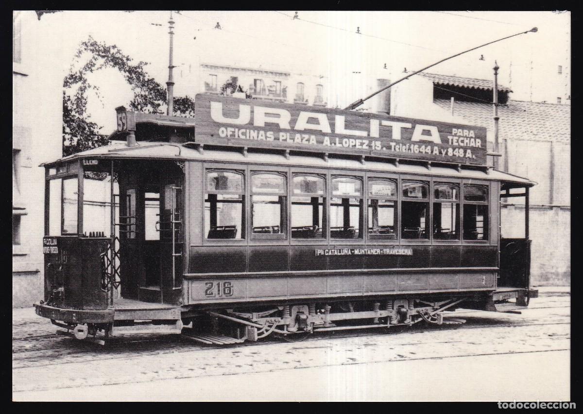 Postales: REPRO. Espa&ntilde;a. Barcelona. *Tranv&iacute;as de Barcelona, S.A. - Coche serie 200...* Nueva.