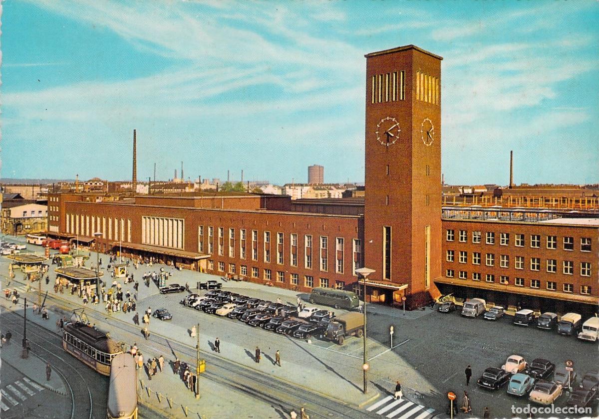 Postales: Postal de la Estaci&oacute;n Central Hauptbahnhof en D&uuml;sseldorf Alemania