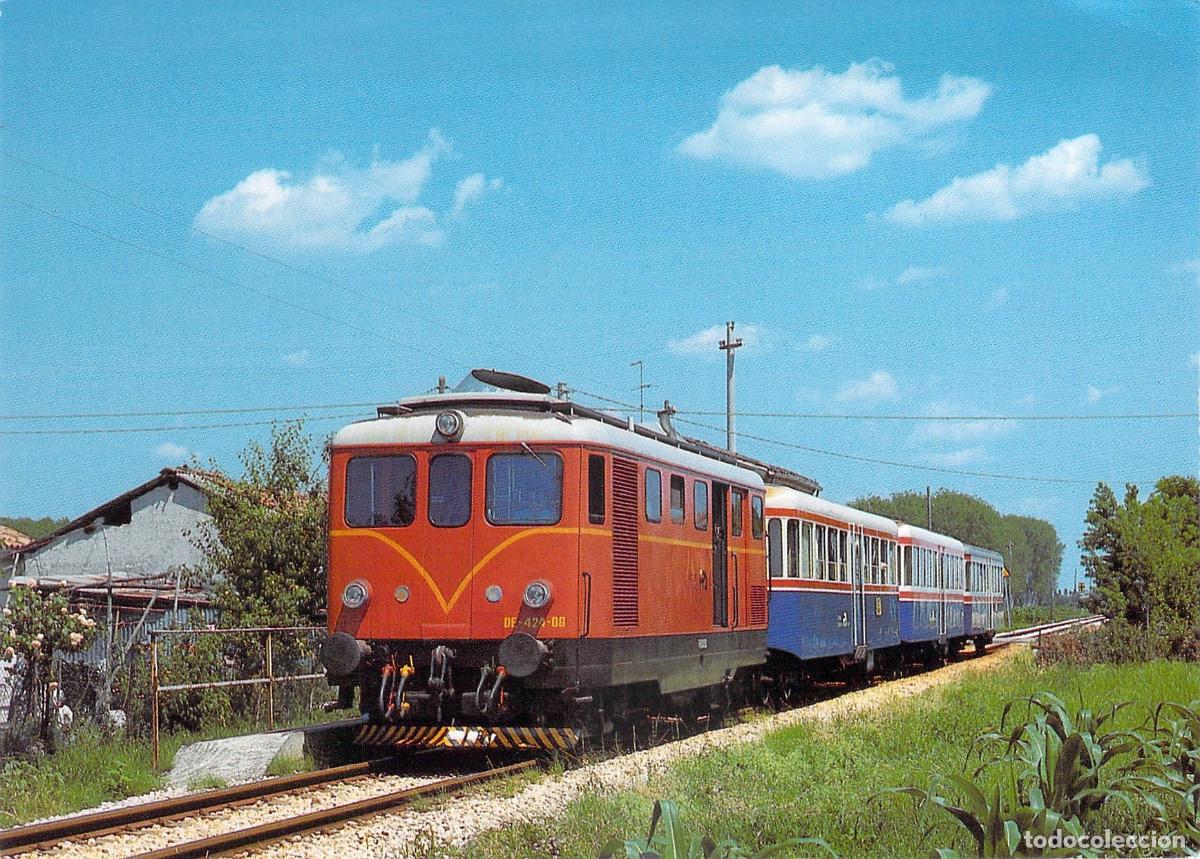 Postales: Postal de Locomotora Di&eacute;sel-El&eacute;ctrica DE 424-08 en Pieve Saliceto