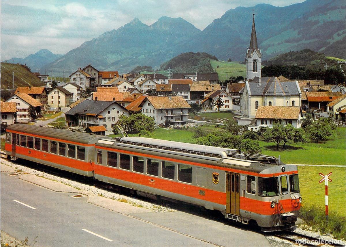 Postales: Postal Tren GFM Be 4/4 en Albeuve, Suiza