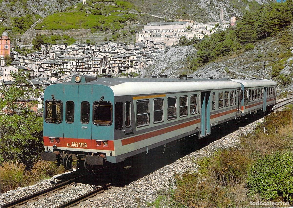 Postales: Postal de Tren Automotor FS ALn 663.1159 en Tenda, Francia