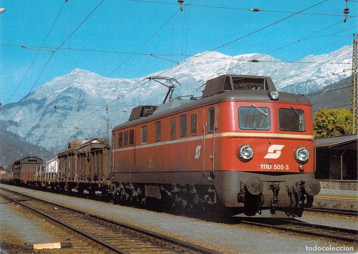 Postales: Postal de Locomotora El&eacute;ctrica &Ouml;BB 1110 505-3 en Saalfelden, Austria