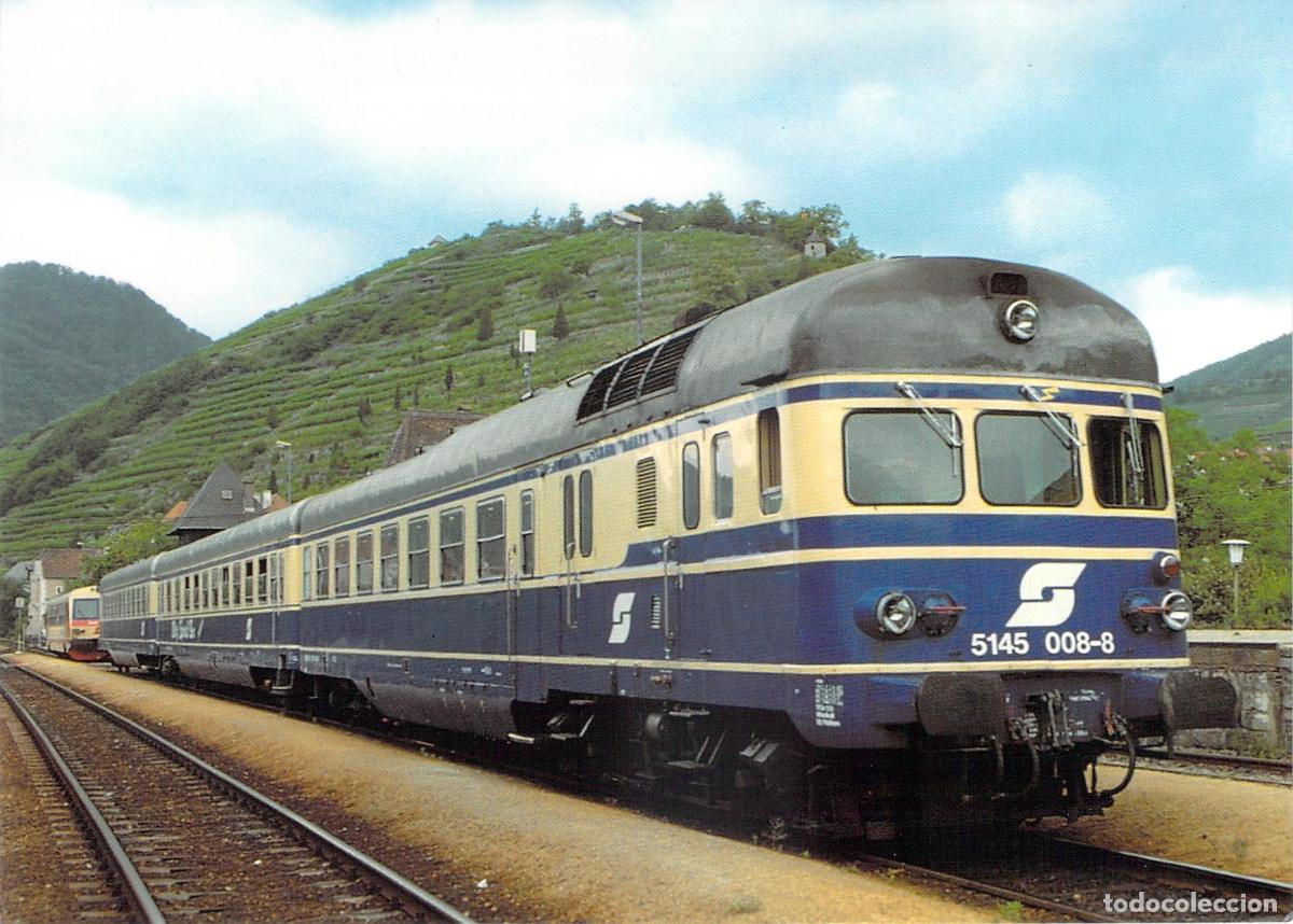 Postales: Postal de Tren Automotor Diesel &Ouml;BB 5145 008-8 en Spitz, Austria
