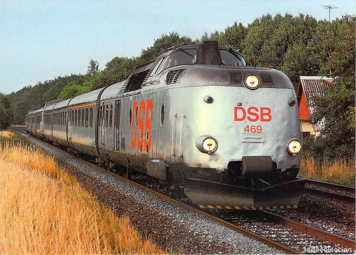 Cartoline: Postal Tren DSB MA 469 Lyntog en Dinamarca