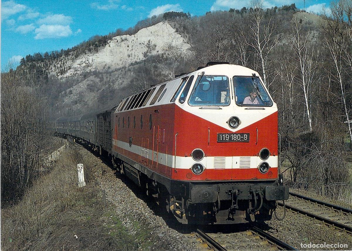 Cartes Postales: Postal de Locomotora Diesel-Hidr&aacute;ulica 119 180-8 Deutsche Reichsbahn