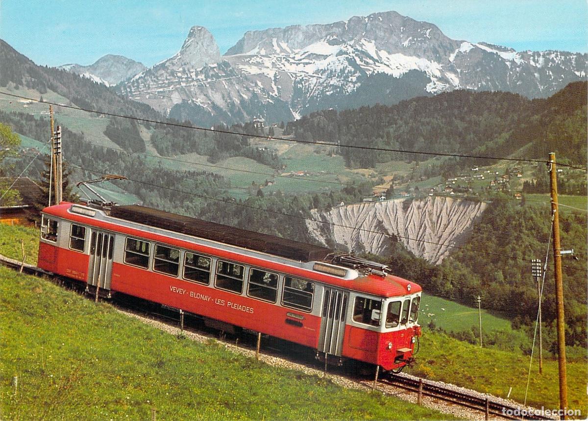 Postais: Postal Automotriz El&eacute;ctrica BDe 2/4 73 Fayaux Suiza