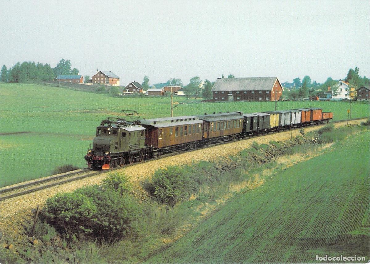 Postais: Postal de Tren Noruego NSB El 1.2001 en Stange