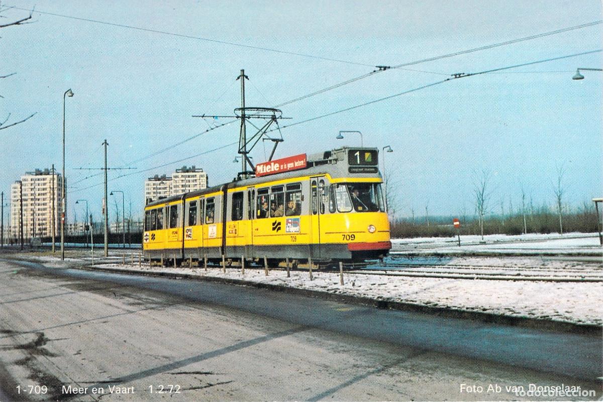 Postales: Postal Tranv&iacute;a 709 en Meer en Vaart, Amsterdam