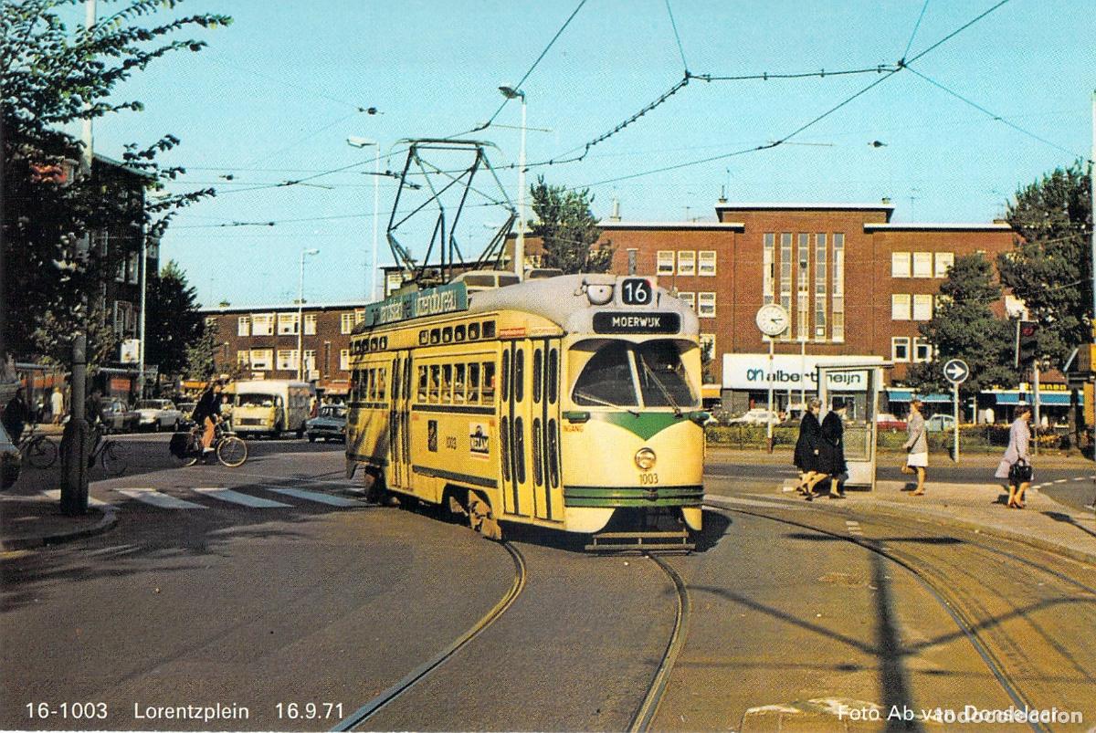Postales: Postal Tranv&iacute;a en Lorentzplein, La Haya, Pa&iacute;ses Bajos