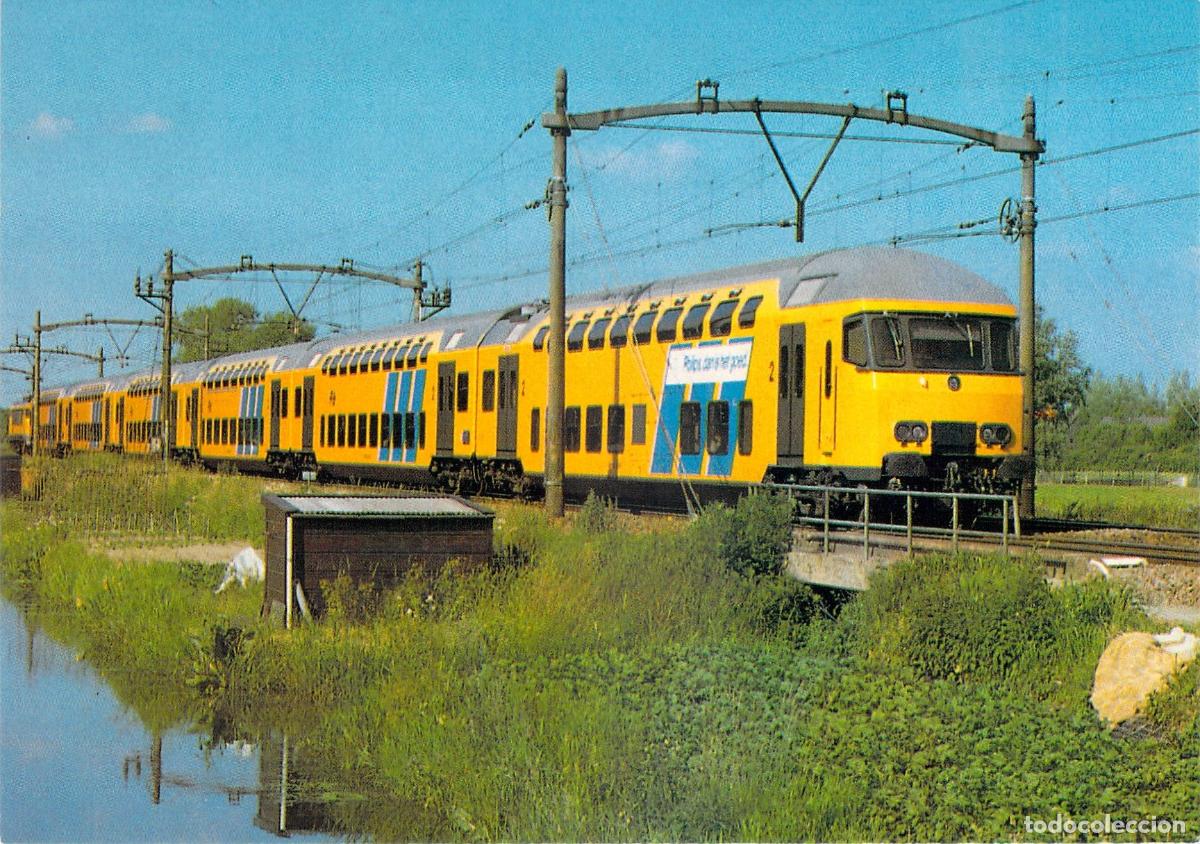 Postales: Tarjeta Postal Tren NS Holand&eacute;s Vag&oacute;n de Dos Pisos