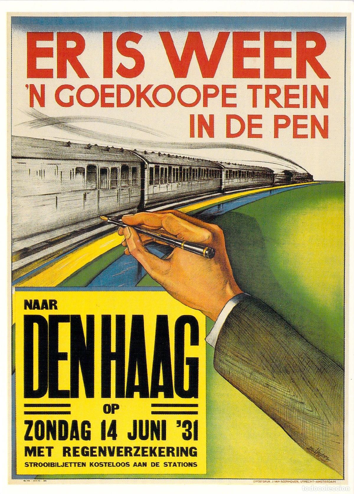 Postales: Postal de Publicidad Ferroviaria de La Haya Holanda