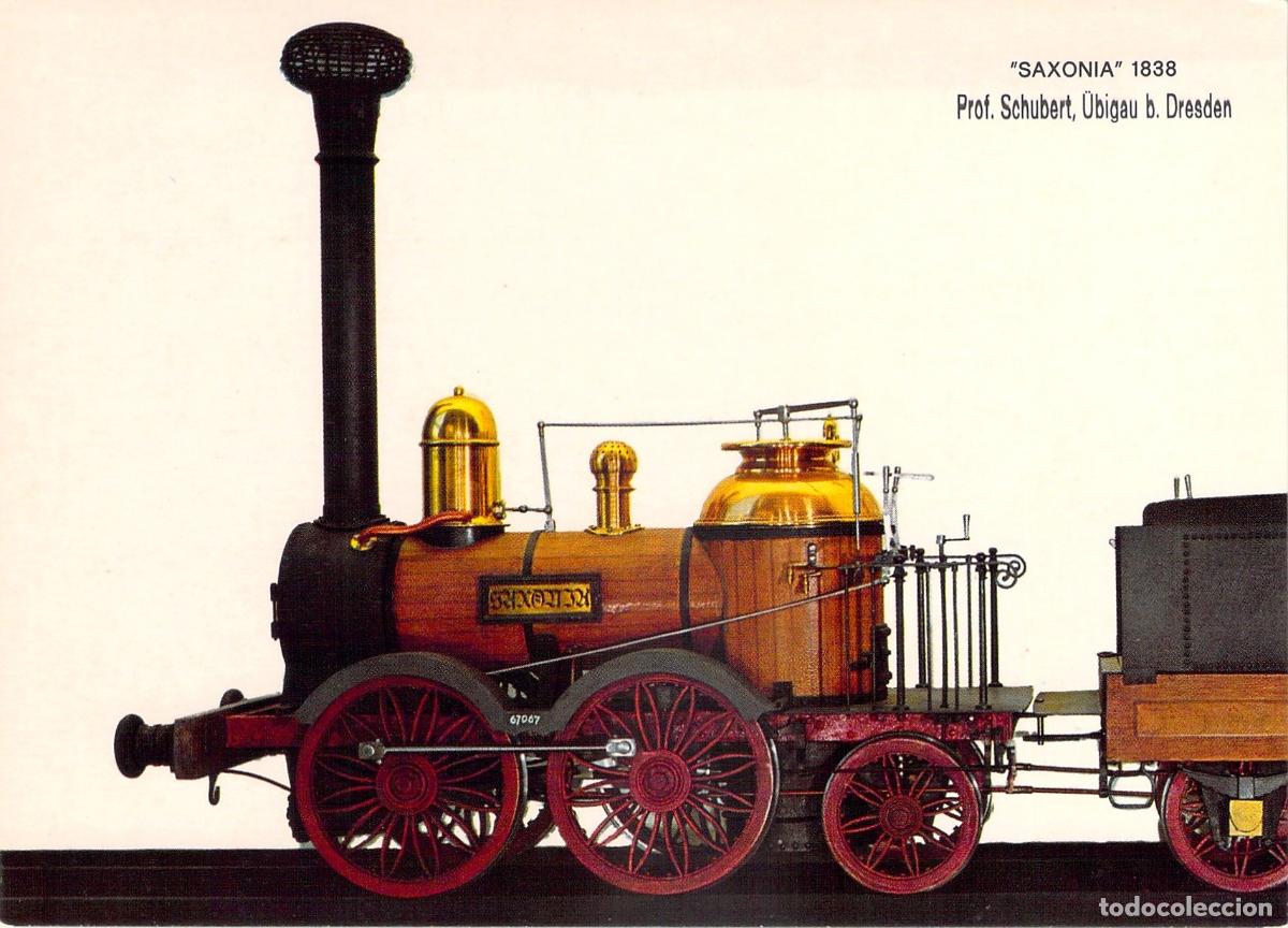 Postales: Postal Locomotora de Vapor Saxonia de Dresde Alemania