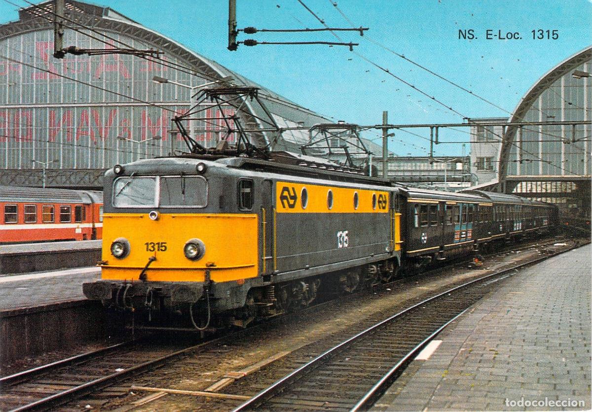 Postales: Postal de la Locomotora El&eacute;ctrica NS 1315 en Amsterdam