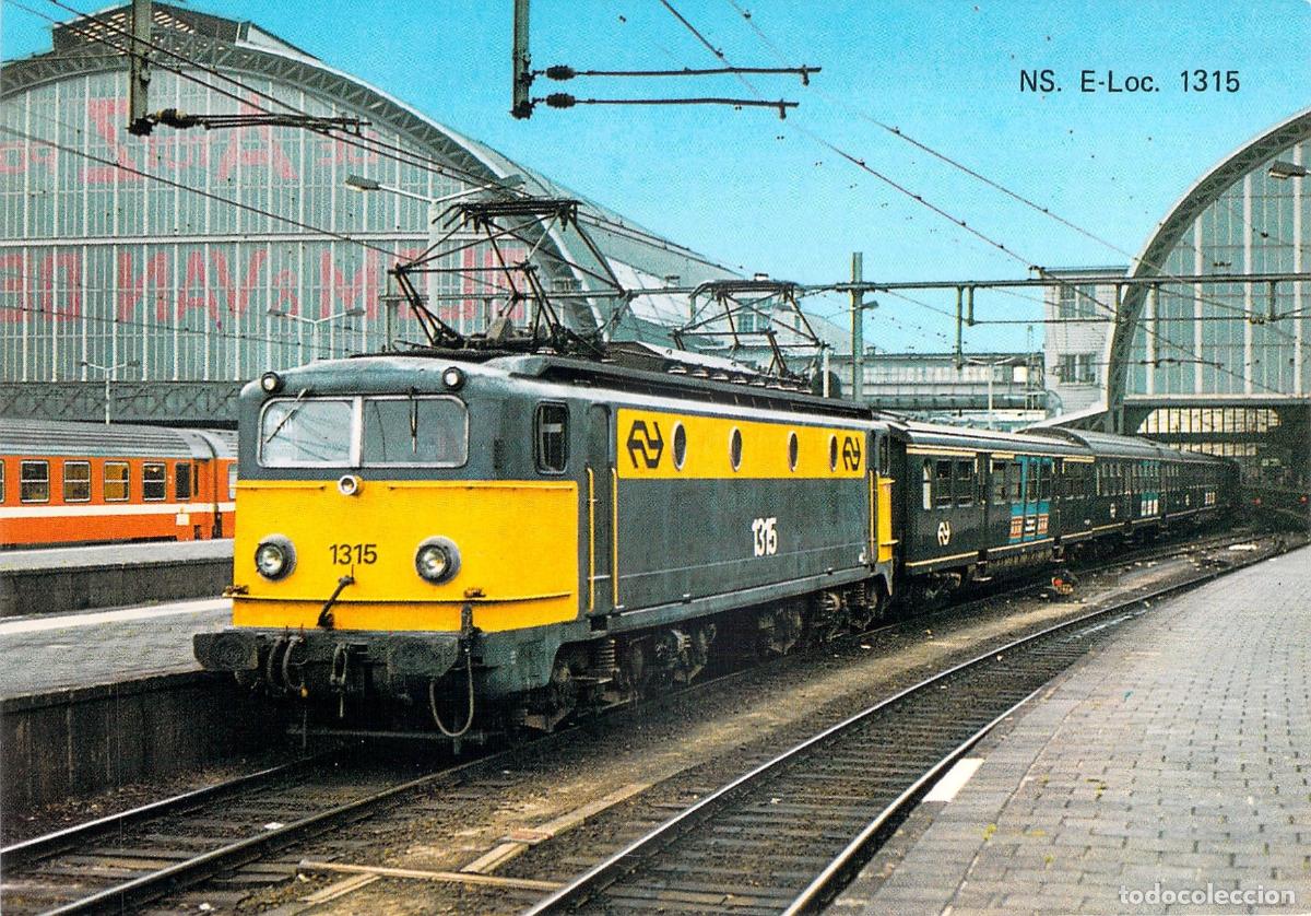 Postales: Tarjeta Postal Locomotora El&eacute;ctrica Holandesa NS 1315 en Estaci&oacute;n