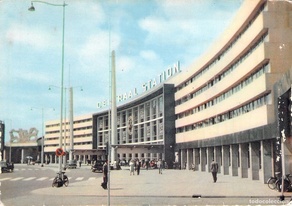 Postales: Postal de la Estaci&oacute;n Central de Rotterdam, Pa&iacute;ses Bajos