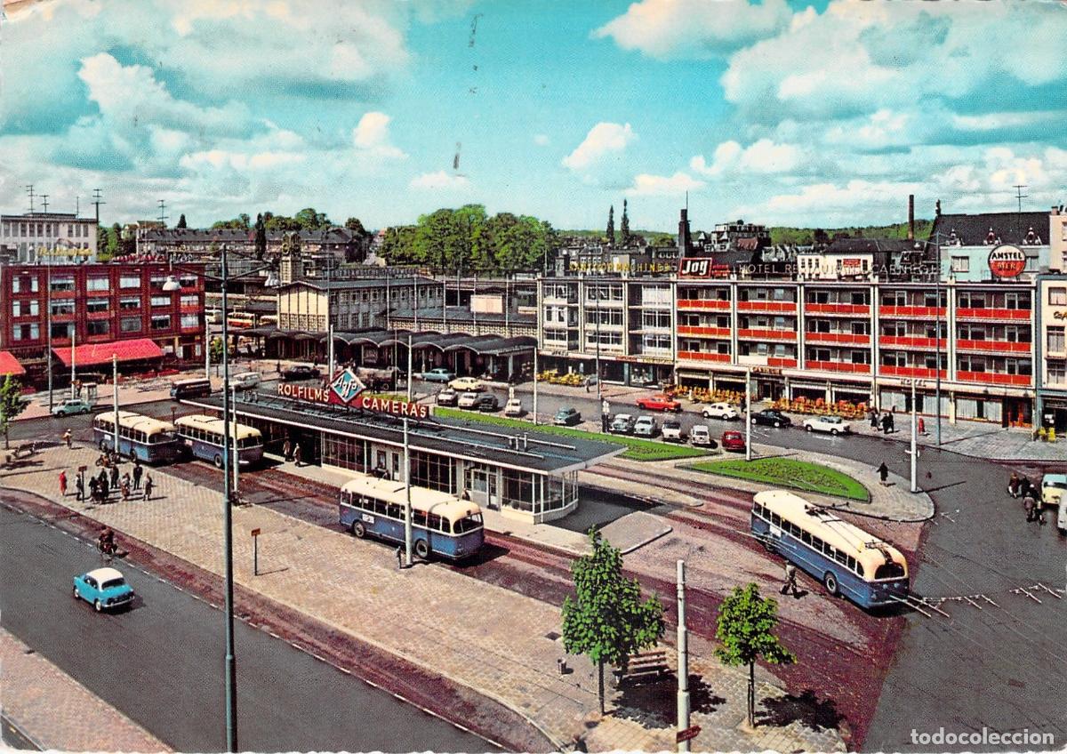 Postkarten: Postal de Arnhem Stationsplein Pa&iacute;ses Bajos con Autobuses