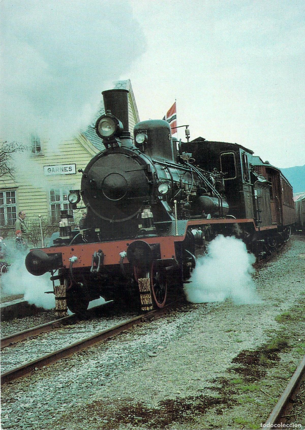 Postais: Postal Locomotora de Vapor Tipo 18c No. 255 Estaci&oacute;n de Garnes