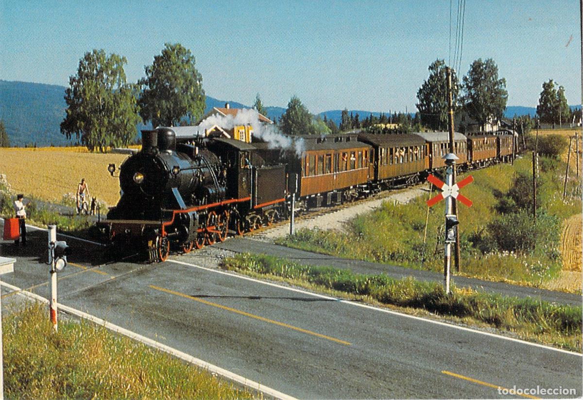 Postais: Postal Tren de Vapor Kr&oslash;derbanen Locomotora 24b Noruega