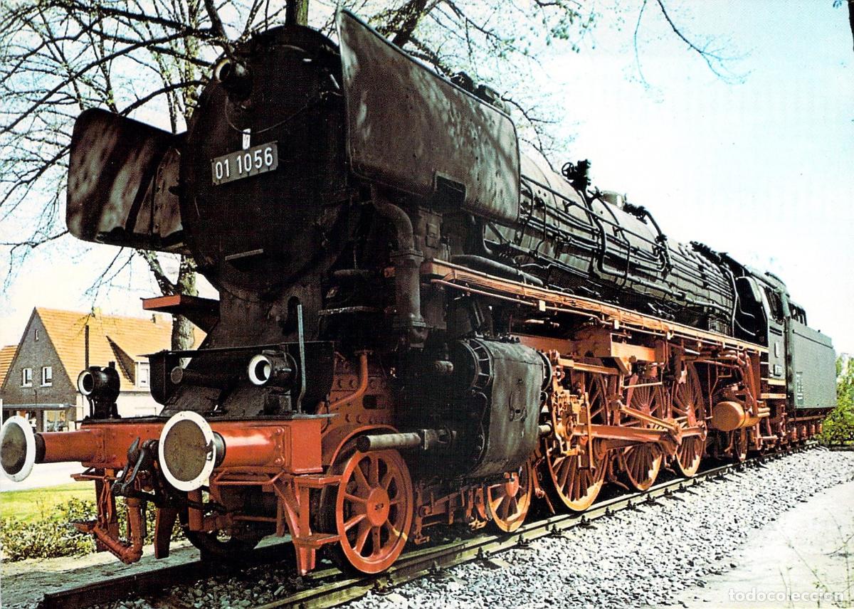 Postais: Postal Locomotora de Vapor 01 1056 en Rheine, Alemania