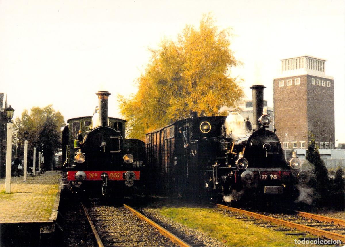 Postais: Postal de Locomotoras de Vapor 657 y 7742 en Haaksbergen