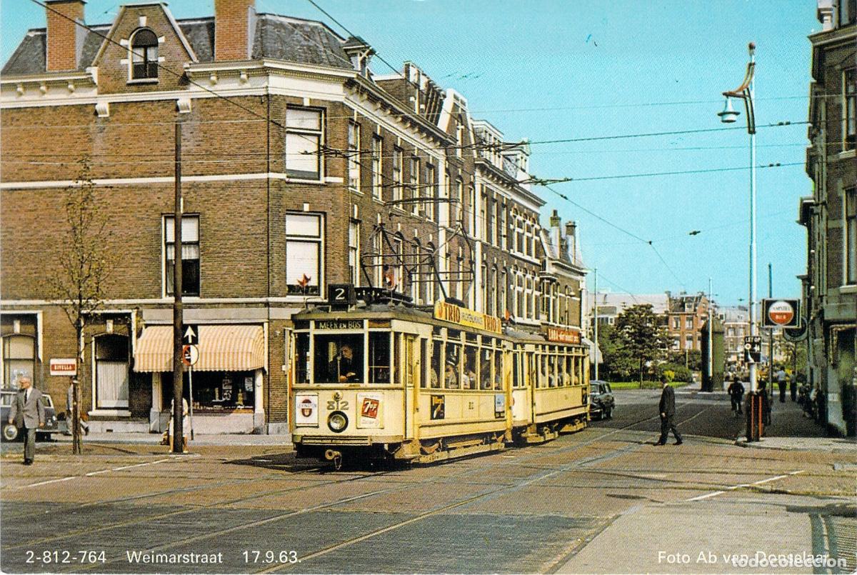 Postais: Postal de Tranv&iacute;a en Weimarstraat, La Haya, Pa&iacute;ses Bajos
