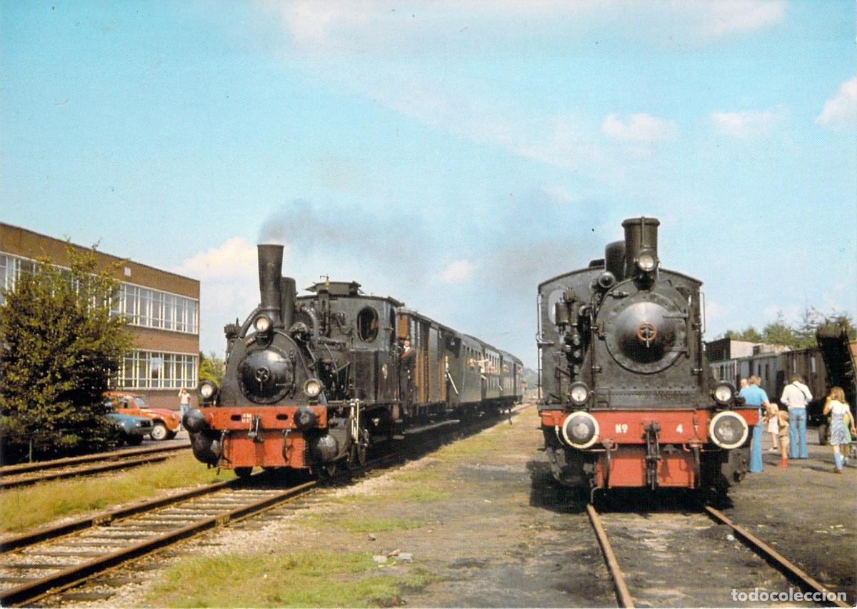 Cartes Postales: Postal Locomotoras de Vapor en la Estaci&oacute;n de Haaksbergen Pa&iacute;ses Bajos