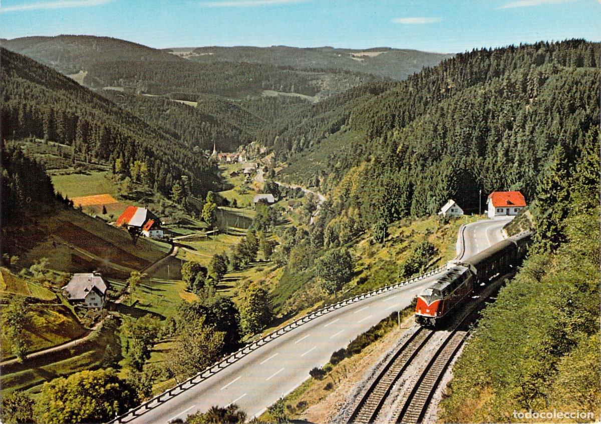 Postales: Postal Paisaje Nussbachtal Triberg Selva Negra Alemania con Tren