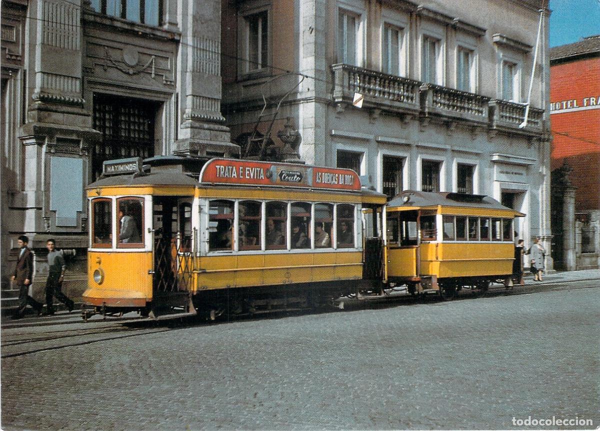 Postales: Postal del Tranv&iacute;a de Braga en Portugal, L&iacute;nea de Maximinos