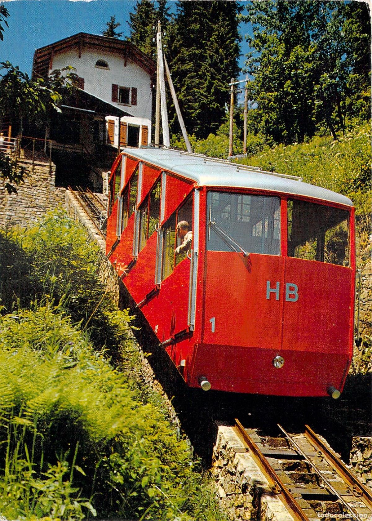Postales: Postal Funicular de Harderkulm en Interlaken, Suiza
