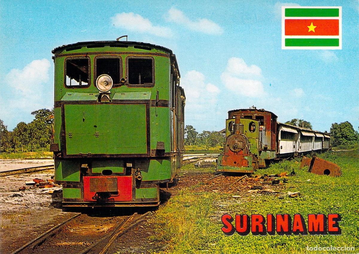 Postales: Postal de Trenes Antiguos y Locomotoras Hist&oacute;ricas de Surinam