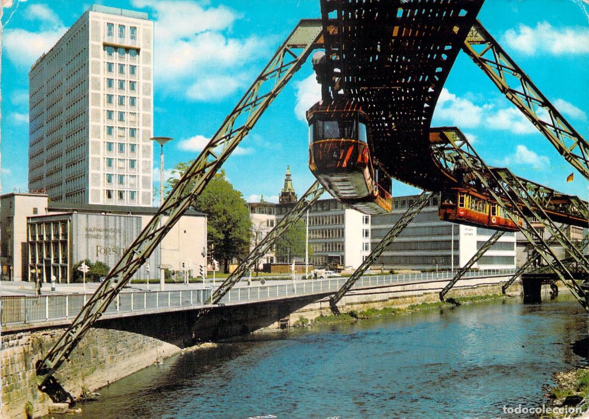 Postales: Postal de Wuppertal con el Ferrocarril Suspendido Schwebebahn