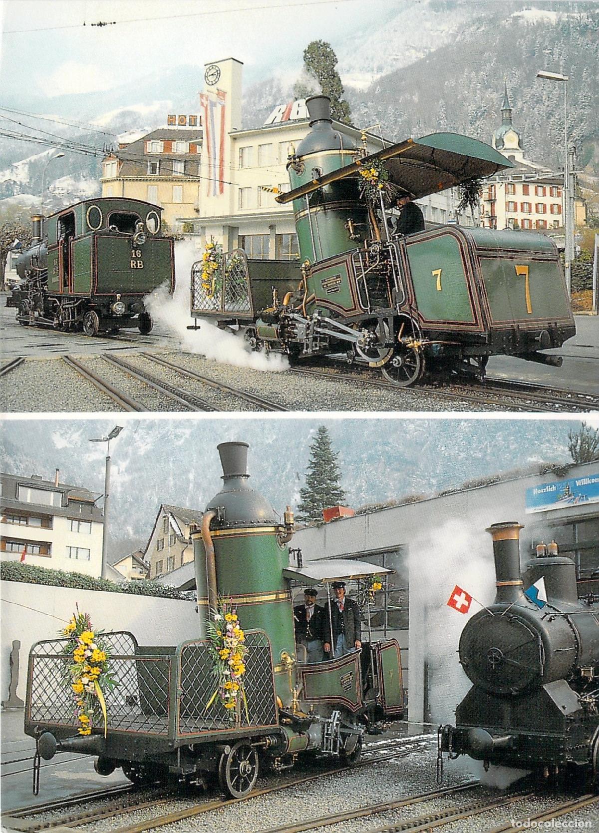 Postales: Postal de Locomotoras de Vapor en Vitznau-Rigi, Suiza