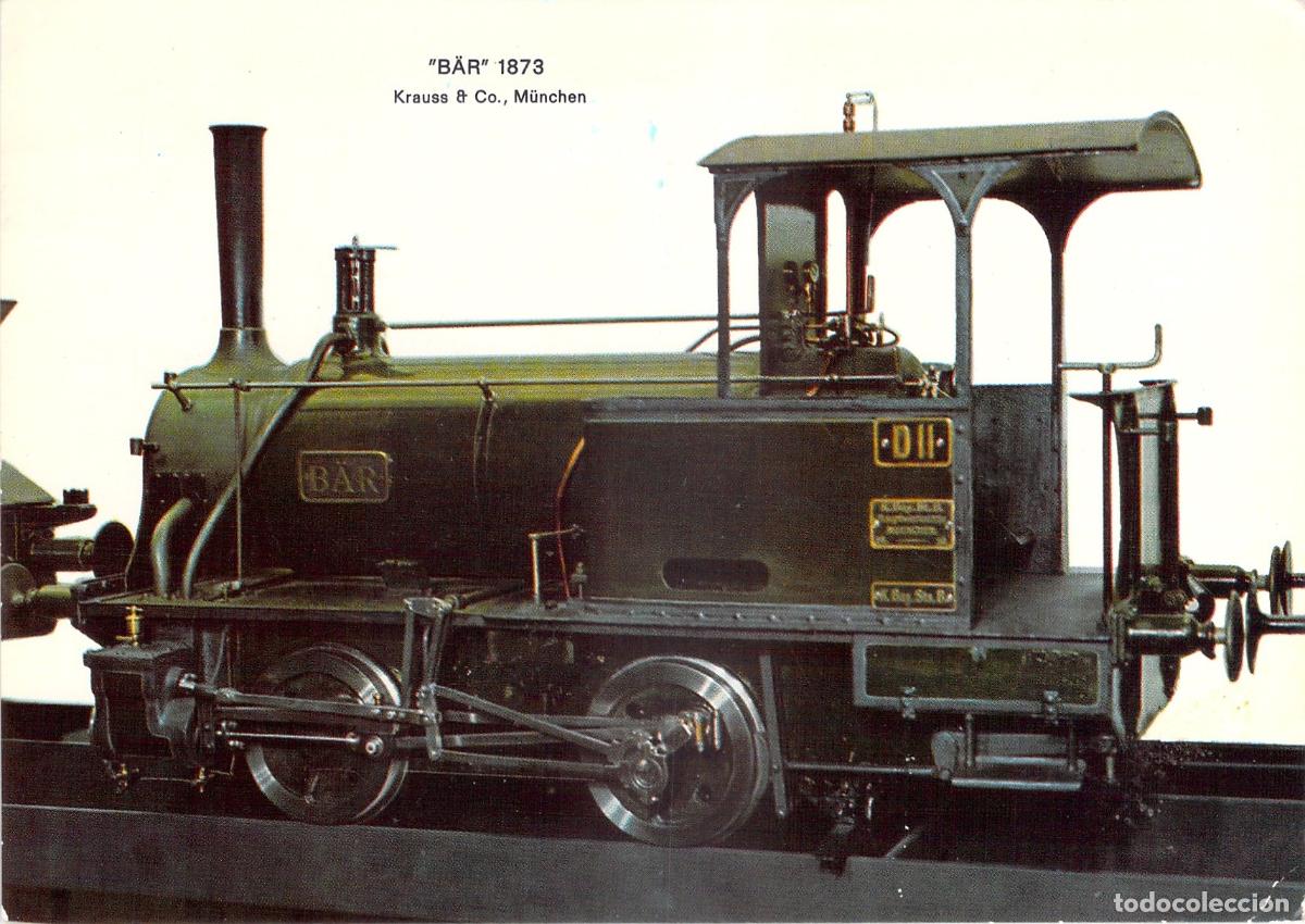Postales: Tarjeta Postal Locomotora de Vapor B&auml;r Krauss & Co M&uuml;nchen