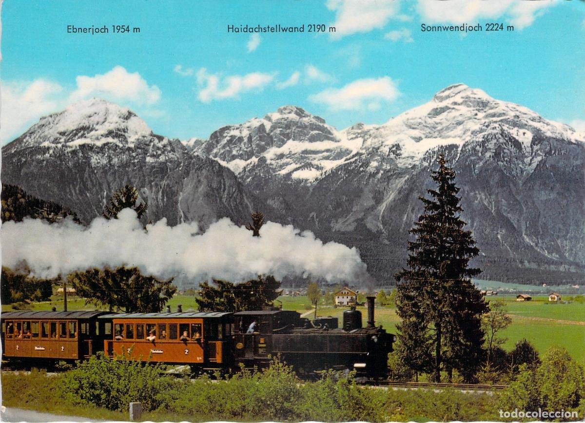 Postales: Postal del Tren a Vapor Zillertalbahn y Alpes del Tirol, Austria