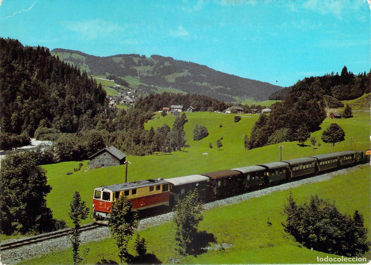 Postales: Postal Tren Bregenzerwaldbahn en Paisaje de Austria