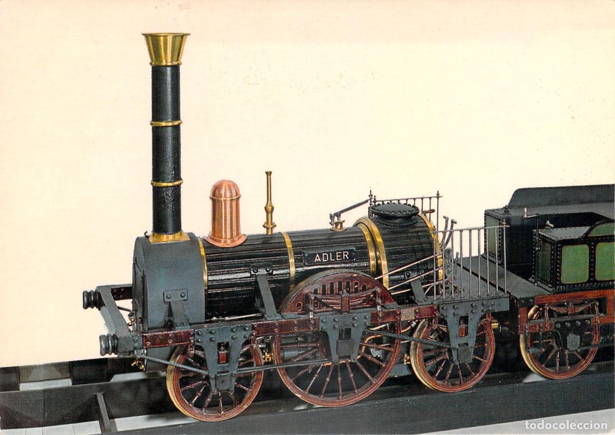 Cartes Postales: Postal de la Hist&oacute;rica Locomotora Adler de Robert Stephenson