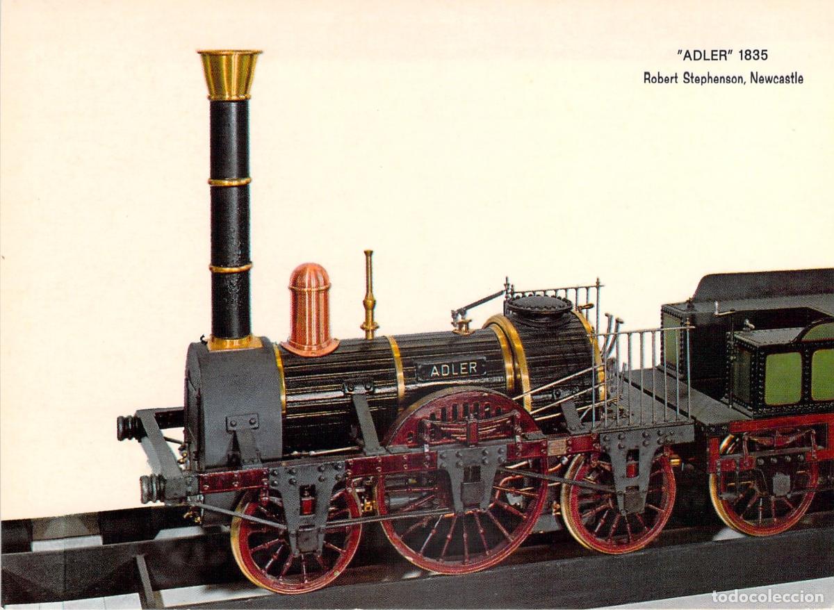 Cartes Postales: Postal Locomotora a Vapor Adler de Robert Stephenson