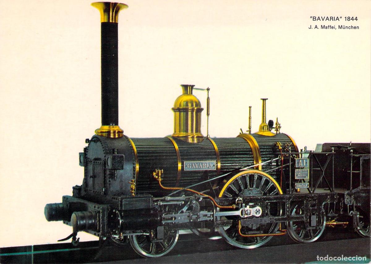 Postales: Postal de la Locomotora a Vapor Bavaria de J.A. Maffei