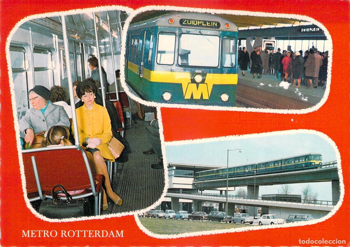Postales: Postal Metro de R&oacute;terdam Holanda Trenes y Estaciones