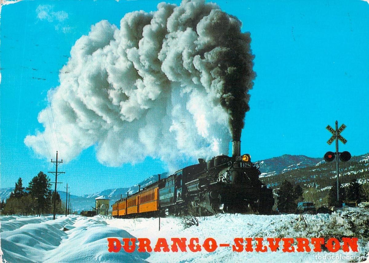 Postales: Postal del Ferrocarril Durango & Silverton en Paisaje Nevado
