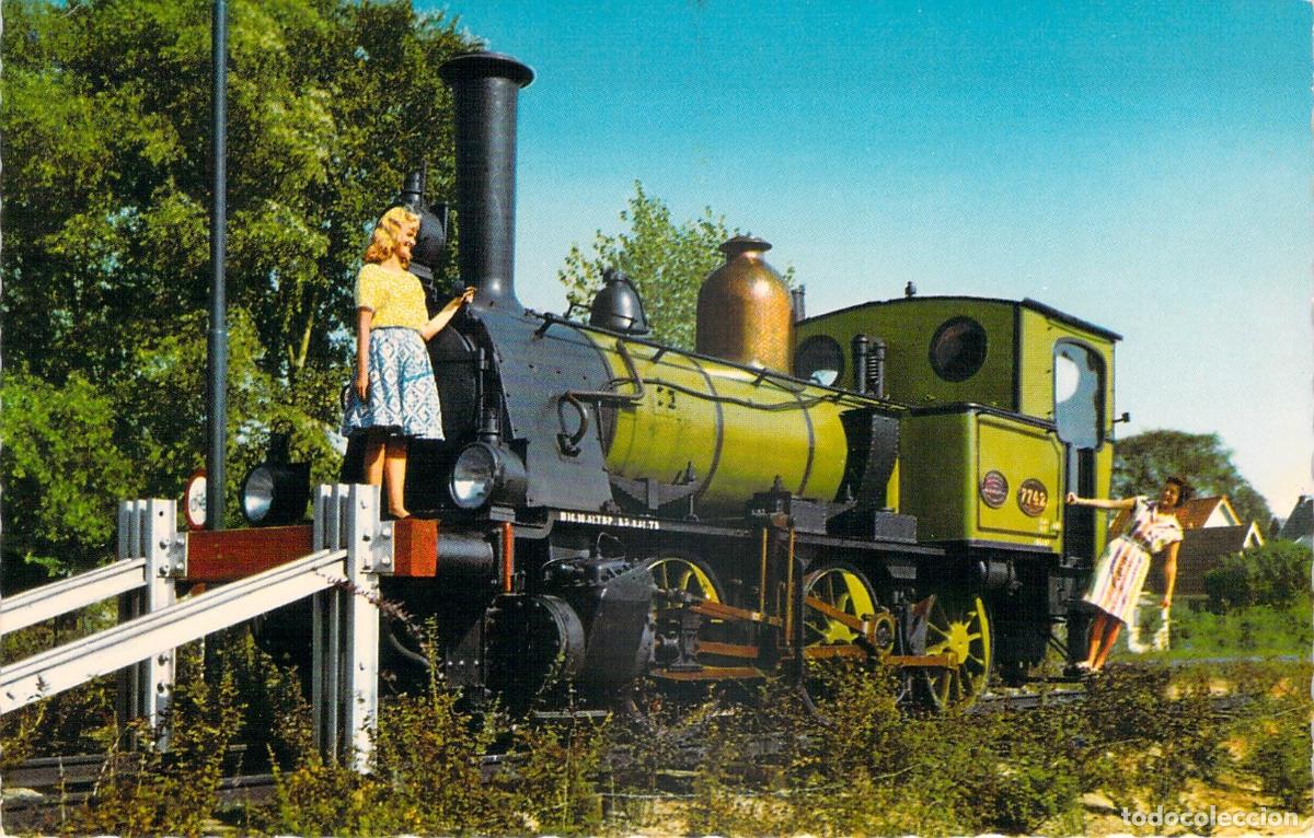 Cartoline: Tarjeta Postal Locomotora a Vapor Bello en Bergen, Pa&iacute;ses Bajos