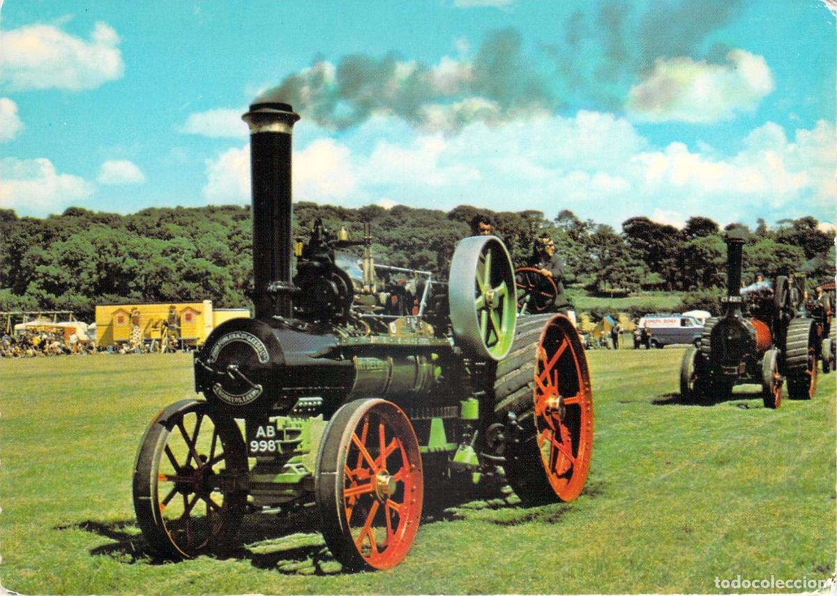 Postais: Postal M&aacute;quina de Vapor Fowler Light Ploughing Engine