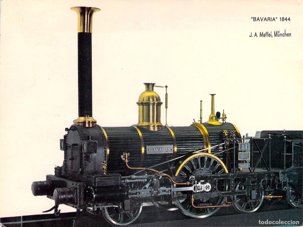 Postales: Tarjeta Postal Locomotora de Vapor Bavaria J.A. Maffei M&uacute;nich