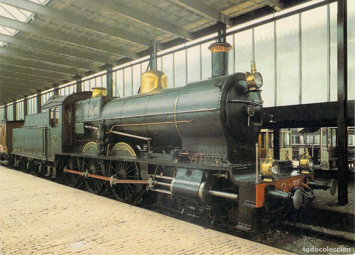 Postales: Postal de Locomotora de Vapor NS 3737 Museo del Ferrocarril Utrecht