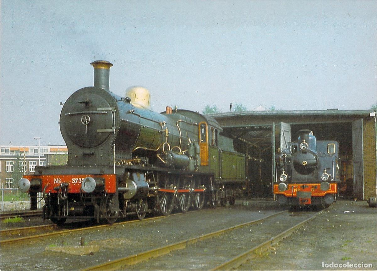 Postales: Postal de Locomotoras de Vapor NS 3737 y Loc 5 en Hoorn, Pa&iacute;ses Bajos