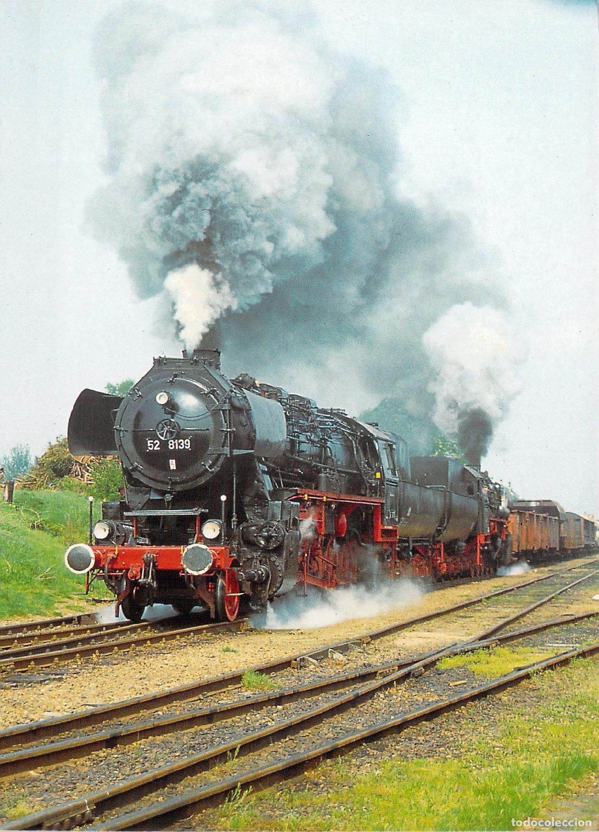 Postales: Postal Tren a Vapor Locomotoras 52 8139 y 52 8053 en Beekbergen