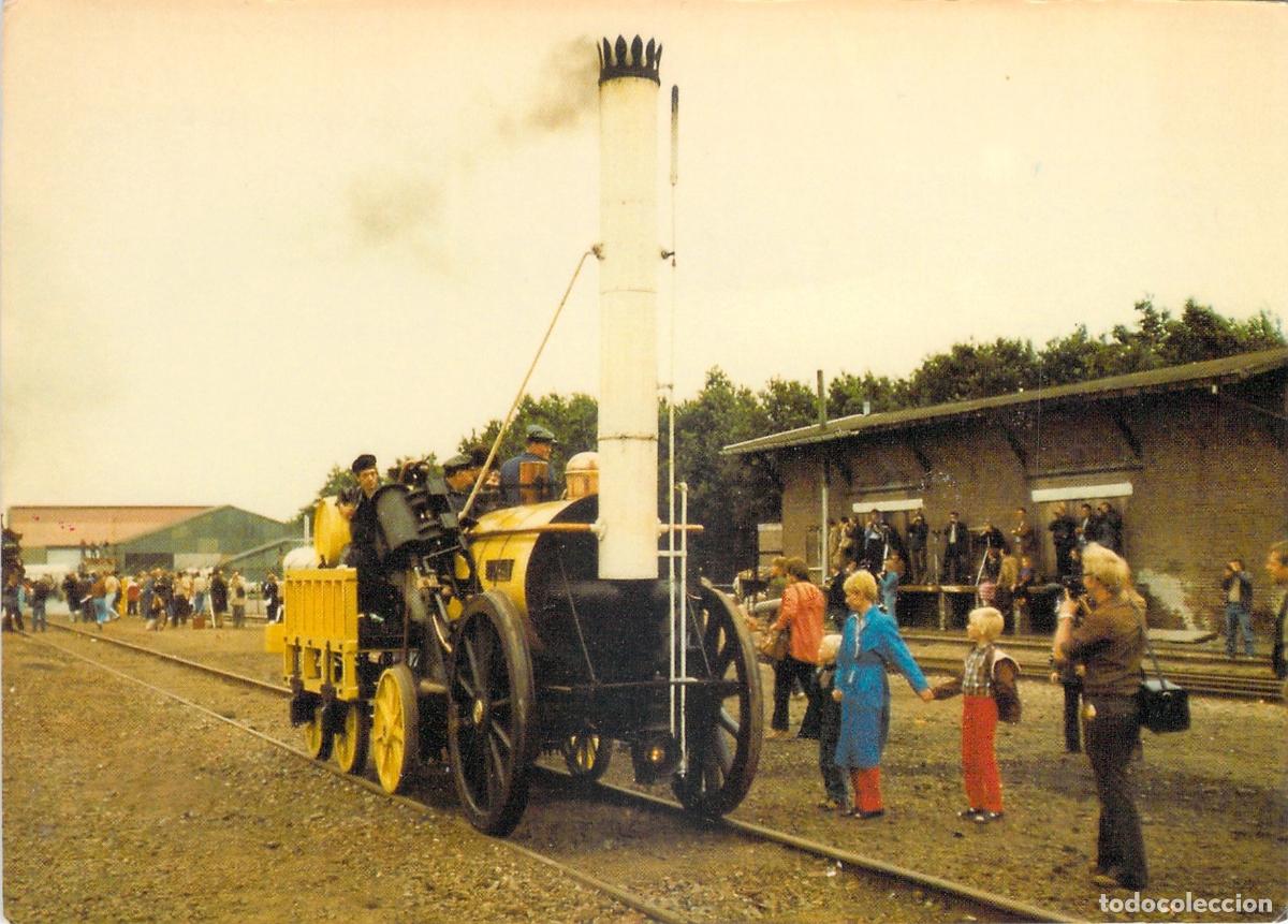 Postales: Postal de la Locomotora Stephenson Rocket R&eacute;plica en Woudenberg - Foto 1