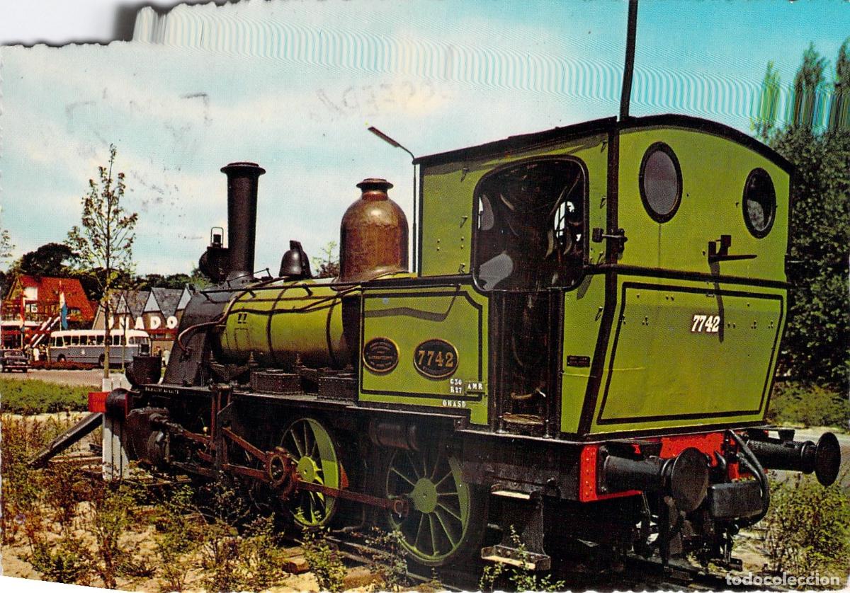 Postkarten: Postal Locomotora de Vapor Bello 7742 en Bergen, Holanda