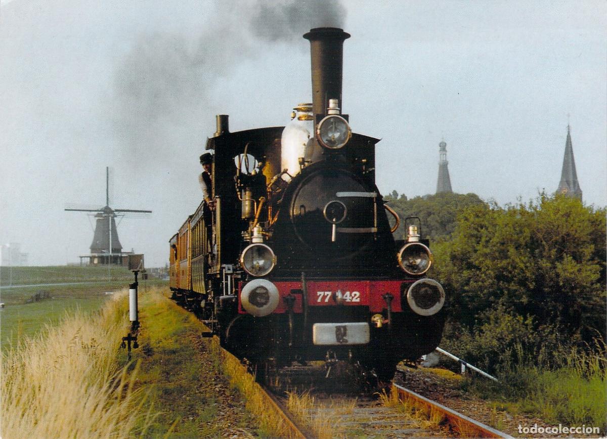 Postales: Postal Locomotora de Vapor Bello cerca de Medemblik, Holanda
